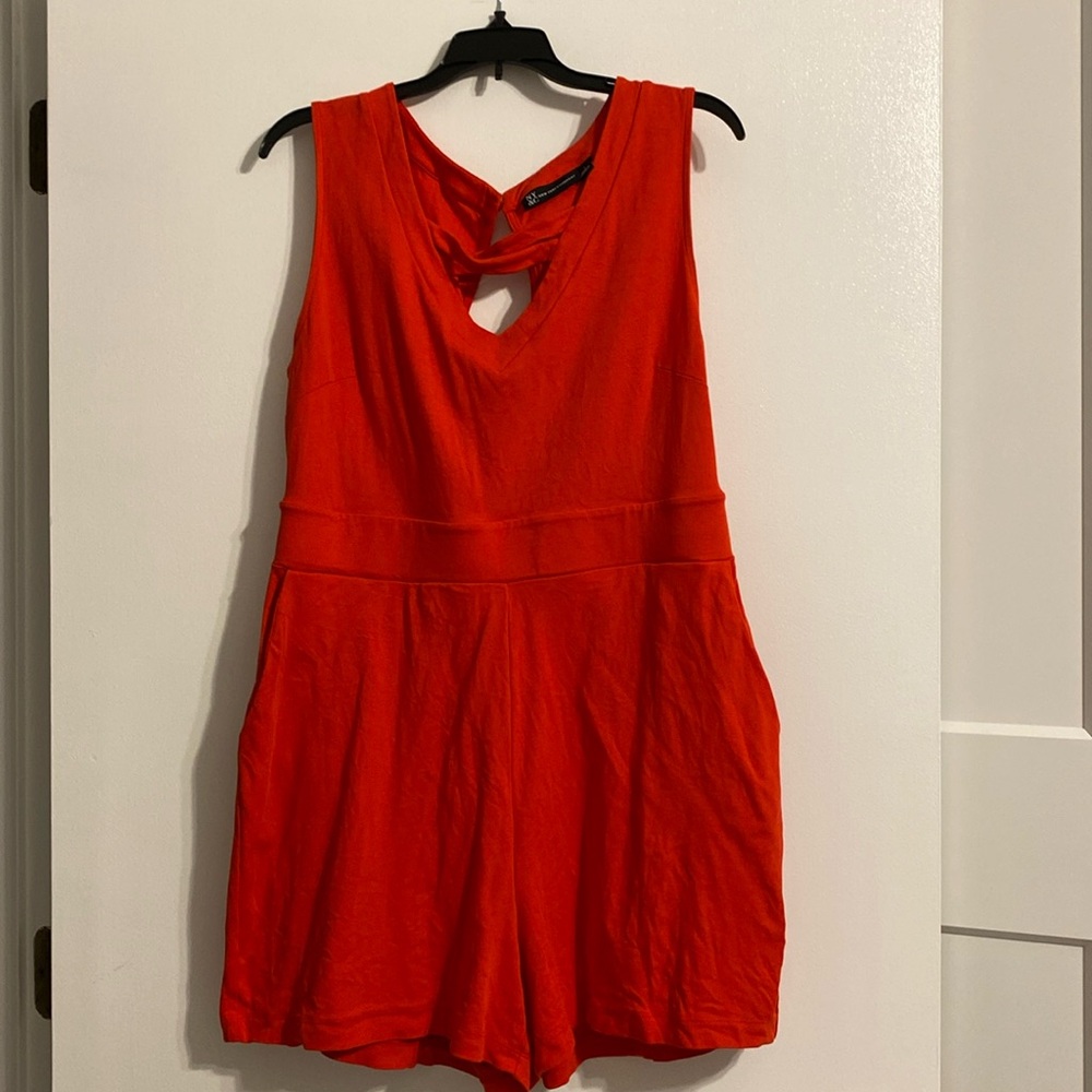 New York & Company Red Jumpsuit